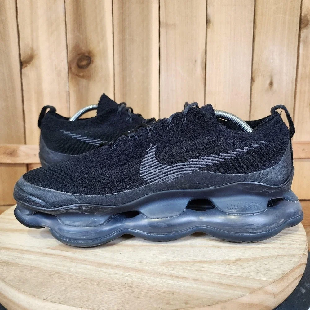 Nike Air Max Scorpion Flyknit Shoes Mens 11 Triple Black Running Sneakers